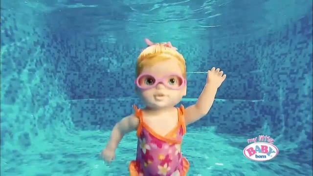 817-711 BABY Born Кукла плавающая (с волосами), 32 см- Детки Тойс интернет магазин игрушек
