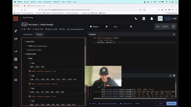 Codewars (Python?) | No Loops 1 - Small enough? | kyu7 смотреть онлайн