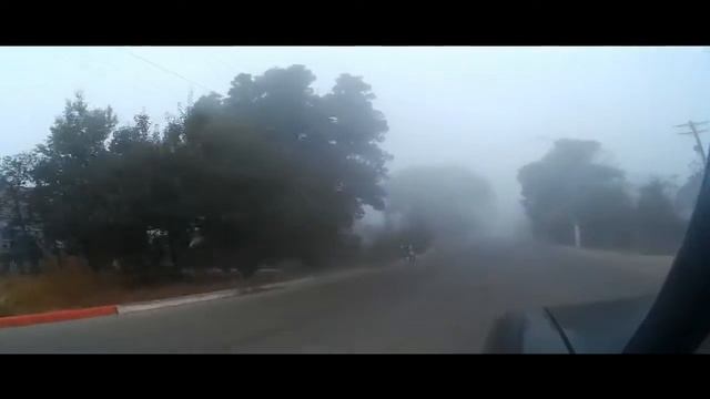 По дороге на работу / SJcam в тумане / SJ4000 WiFi / 1080FHD смотреть онлайн