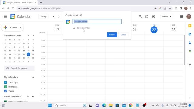 How to Add Google Calendar to Desktop in Windows 11 смотреть онлайн