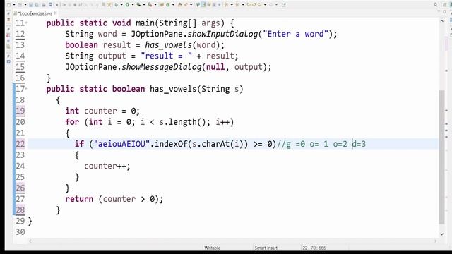 Java hasVowelsl Boolean Return Type | Java Programming Tutorial for Beginners using Eclipse 2021 смотреть онлайн