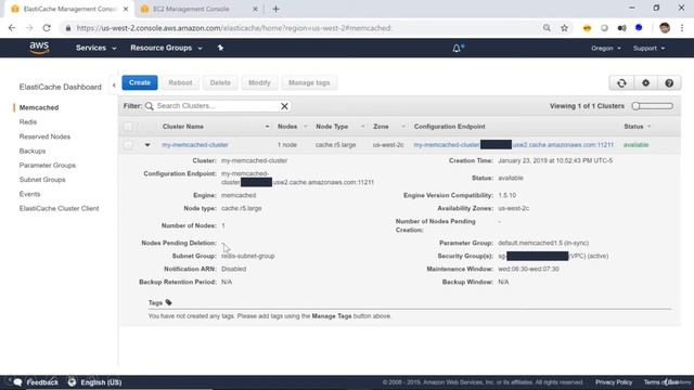6 Amazon ElastiCache - Create ElastiCache Memcached Instance смотреть онлайн