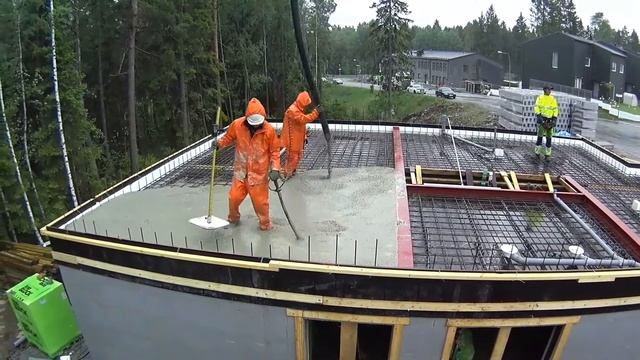 Бетонирование межэтажного перекрытия на УШП.Стокгольм 2017