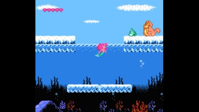 Dendy (Famicom,Nintendo,Nes) 8-bit The Little Mermaid Битва с Боссами
