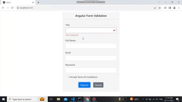 Angular Form Validation | reactive forms Validations | Angular Tutorial for beginners| Validators смотреть онлайн