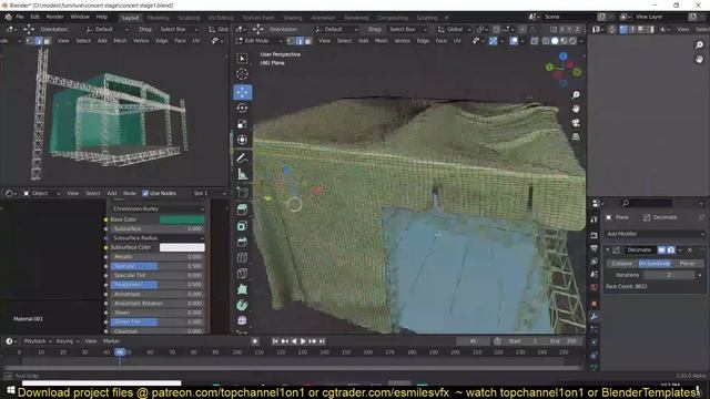 modeling a concert stage in blender смотреть онлайн