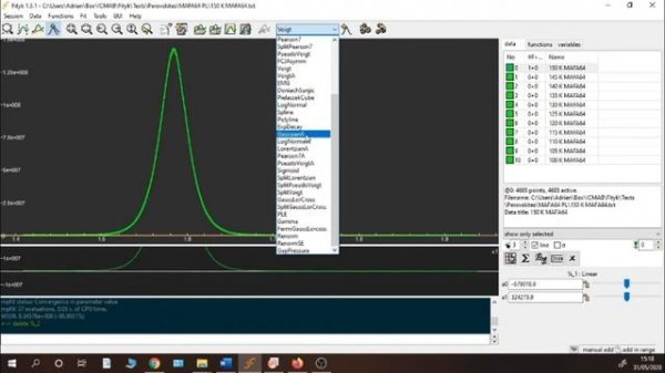 1. Fitting data with Fityk - Introduction