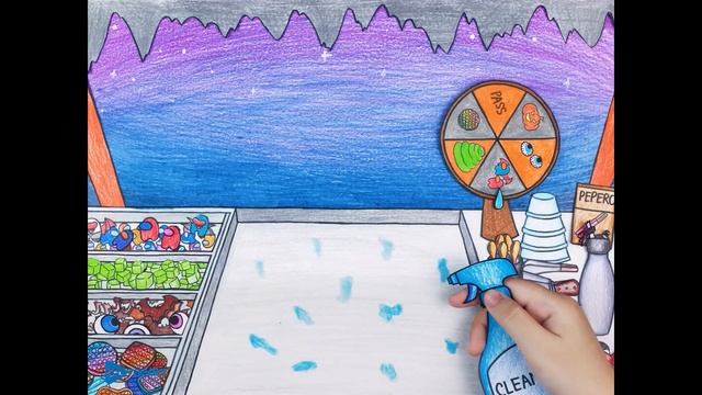 Mukbang Rainbow 100 MYSTERY BUTTONS Challenge | Stop Motion Paper | Seegi Channel смотреть онлайн