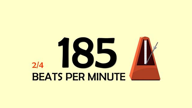 185 BPM 2/4 Metronome смотреть онлайн