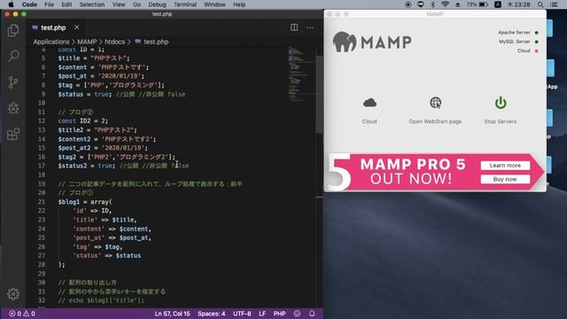 【PHPプログラミング入門】配列とforeach(ループ処理)：後半 ブログ投稿フォームを作る! #04 смотреть онлайн