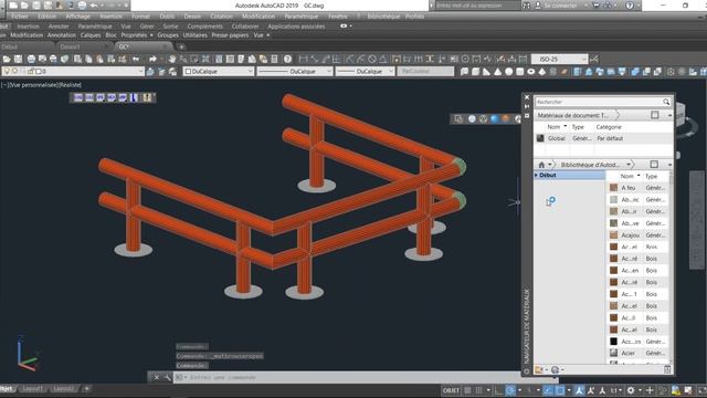 Tuto garde corps dans Tekla Part3 Exporter 3D DWG (Rendu dans Autocad 2019 смотреть онлайн