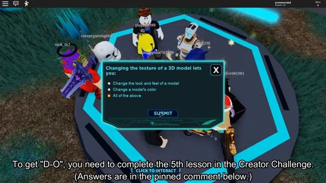 [EVENT] How to get D-O in the ROBLOX CREATOR CHALLENGE! [ROBLOX] смотреть онлайн
