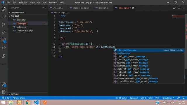 PHP PDO CRUD 1: How to insert data into database using pdo in php смотреть онлайн