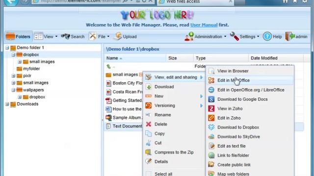 Web File Manager смотреть онлайн