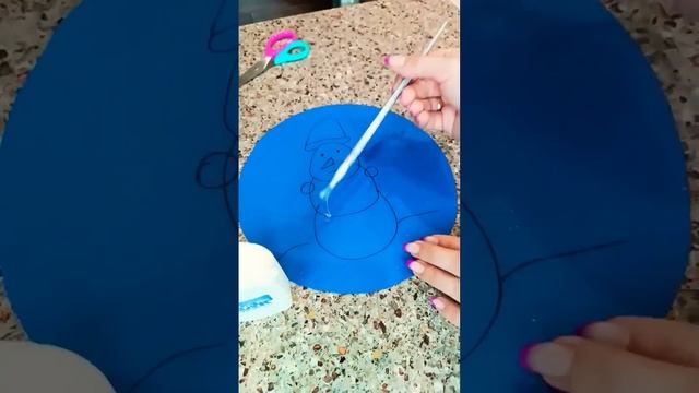 Сніговик аплікація з манної крупи / Snowman application from semolina / Снеговик аппликация из манк смотреть онлайн