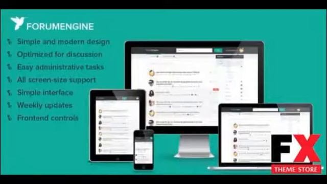 Preview ForumEngine Flat Responsive WordPress Forum Theme TF смотреть онлайн
