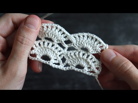 Красивый АЖУРНЫЙ узор крючком смотреть онлайн