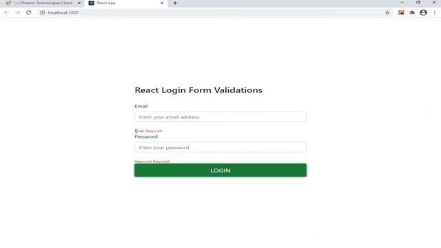 React Login Form Validations using useState hook and conditional rendering смотреть онлайн