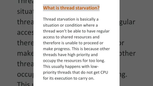 What is Thread Starvation? Multithreading Concept. @javasip-official смотреть онлайн