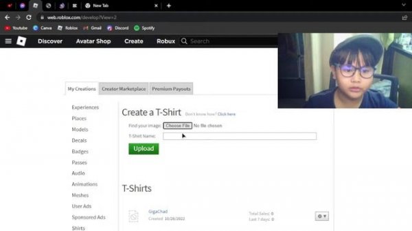 How to create a Classic T-Shirt in Roblox in PC Part 1