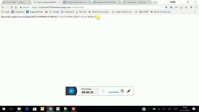 How to insert contacts in zoho crm using php | Zoho CRM Api смотреть онлайн