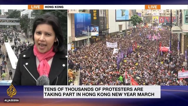 Hong Kong demonstrators demand autonomy from China смотреть онлайн