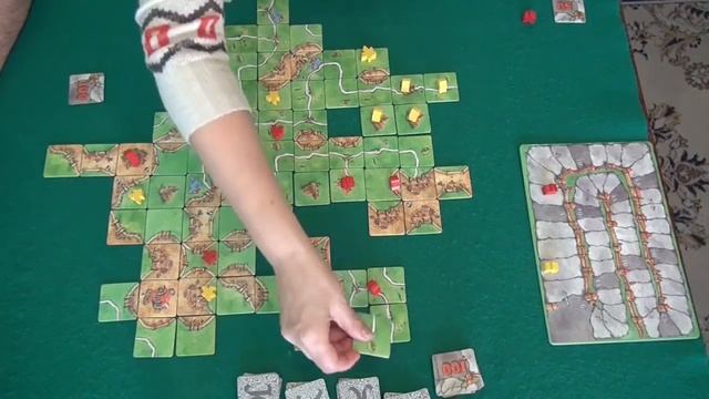 Каркассон играем в настольную игру, board game Carcassonne смотреть онлайн