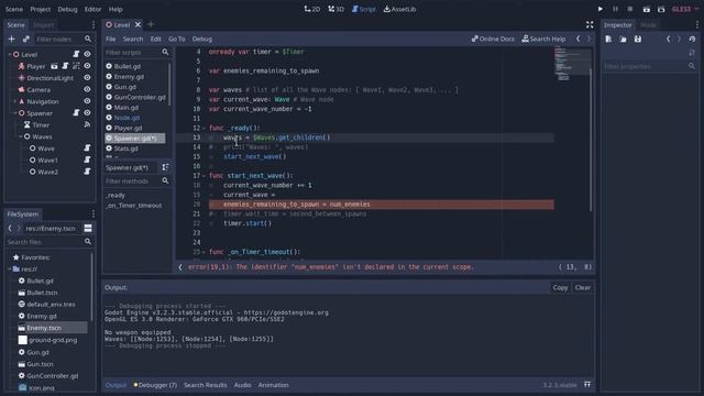 Make a 3D Top Down Shooter with Godot - Part 1.5 Spawning Waves смотреть онлайн
