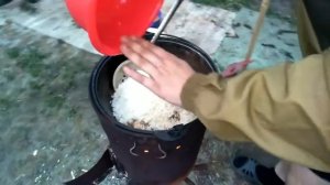 Узбекский ПЛОВ в казане на свиных ребрышках.