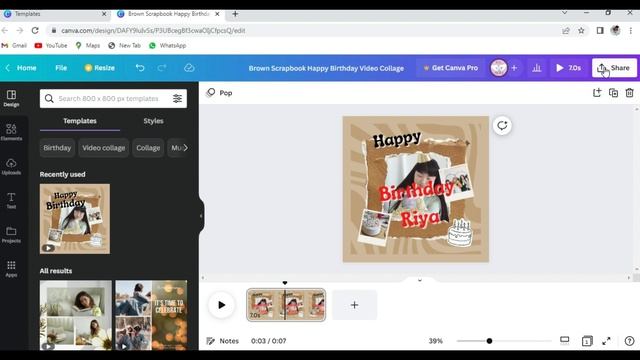 How To Make Birthday Video On Canva смотреть онлайн