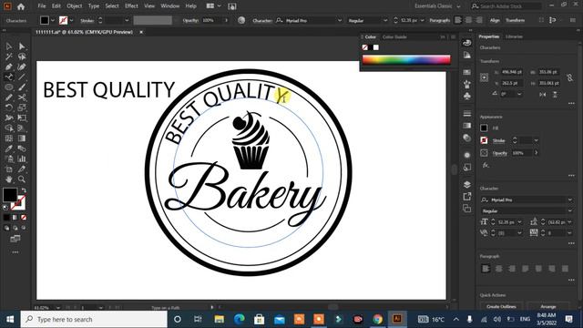 How To Create Bakery Logo Design Illustrator Cc||Food Logo Design Tutorial||Rasheed RGD