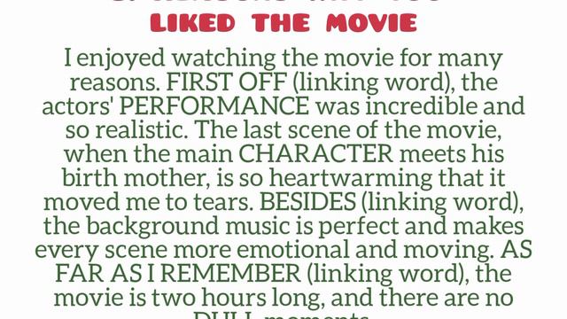 Describe a movie you watched recently | you like. Sample answer. IELTS Speaking vocabulary (7.0+) смотреть онлайн
