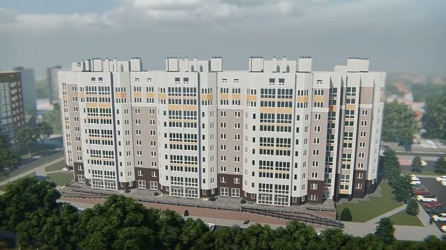 3D визуализация многоквартирного жилого дома с прилегающей территорией. |г.Могилёв| смотреть онлайн
