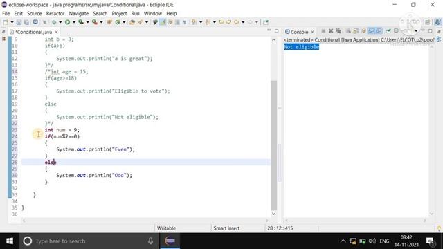 11) if | if else | nested if statements in Java with Example Program | Tamil | Conditional statemen смотреть онлайн