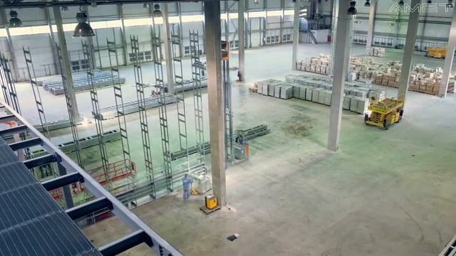 Установка стеллажного мезонина на складе интернет-магазина Lamoda компанией АМЕТ смотреть онлайн