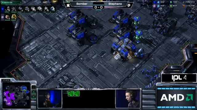 Stephano vs Bomber - Game 1 - IPL4 WR1 - StarCraft 2 смотреть онлайн