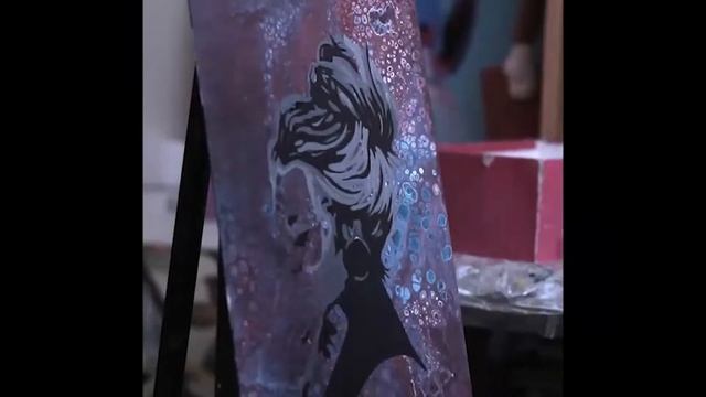 Акрил | Рисуем современный портрет | Acrylic painting смотреть онлайн