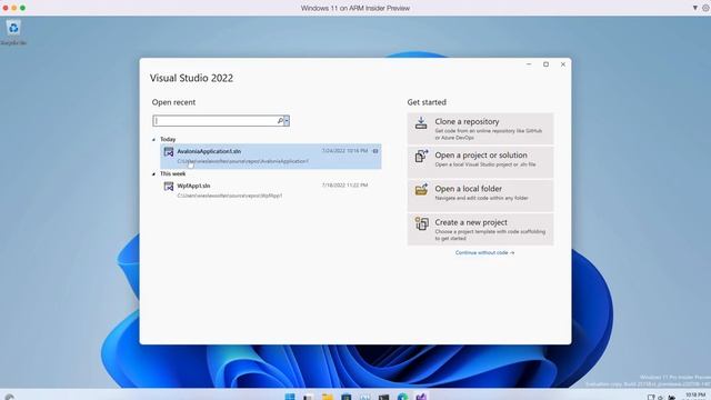 Windows 11 On ARM On MacOS On M1 MacBook - From Cold Boot To Running Avalonia App In Visual Studio