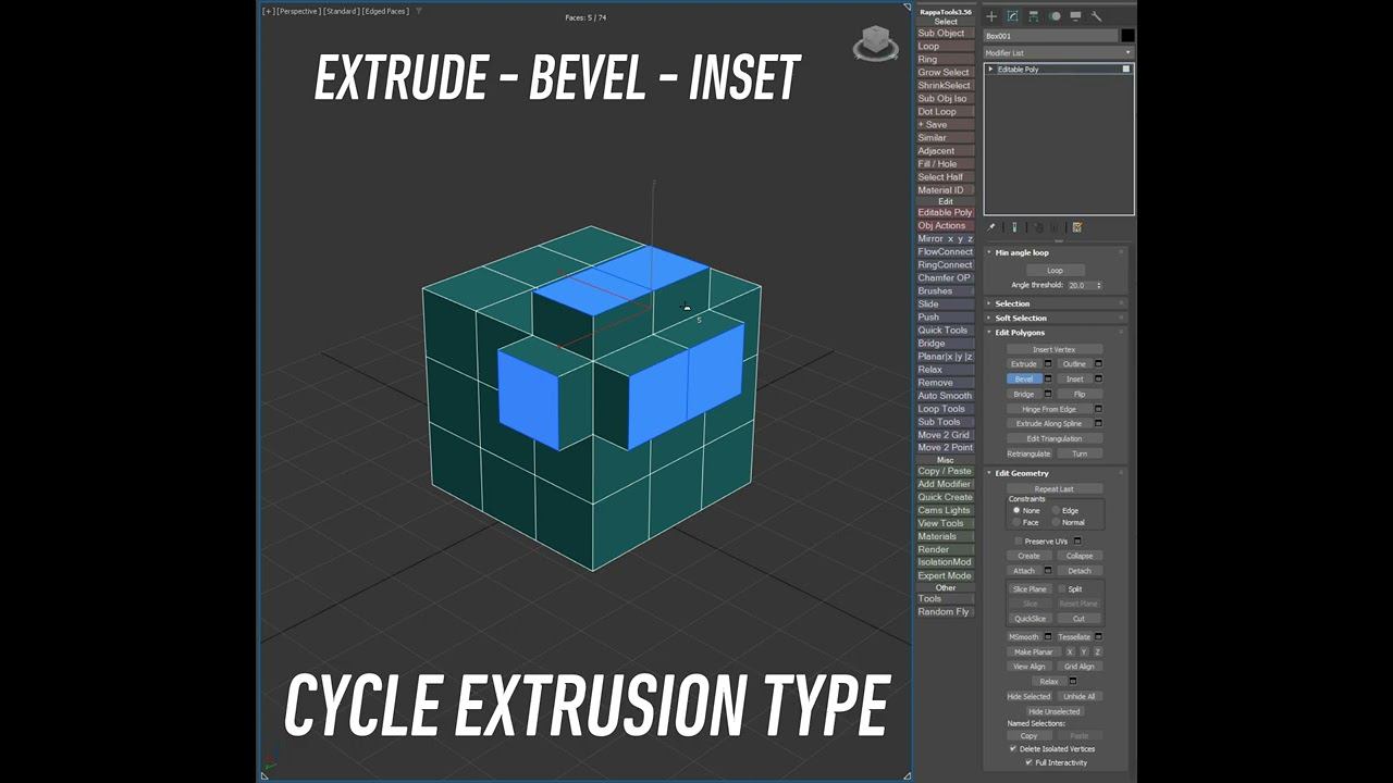 Cycle Extrusion Type - 3dsmax script смотреть онлайн
