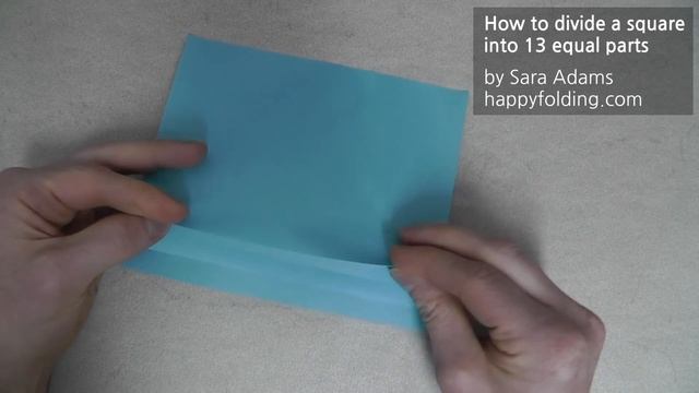 Origami Basics Tutorial: Folding a 13-division square grid смотреть онлайн