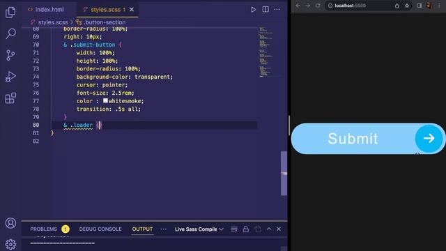 Animated Submit Button with Html, Sass, JavaScript смотреть онлайн