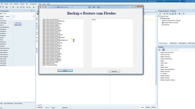 Backup e Restore com Firedac - Delphi 10.3 смотреть онлайн