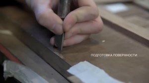 Реставрация мебели. Вставка из шпона