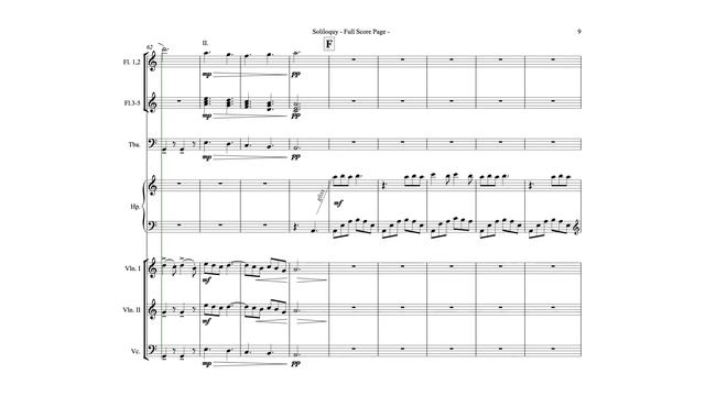 Soliloquy - For 5 Flutes, Tuba, Harp, Violins, And Cello
