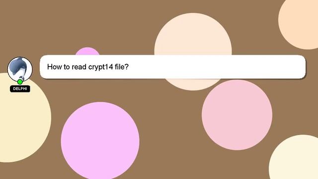 How to read crypt14 file? смотреть онлайн