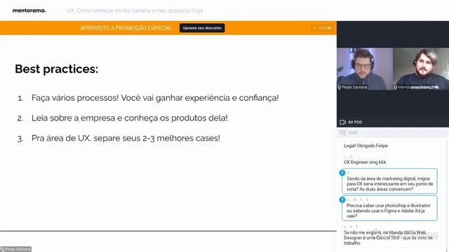 UX: Começando uma carreira no exterior e meu processo hoje!, com Felipe Santana | Mentorama смотреть онлайн