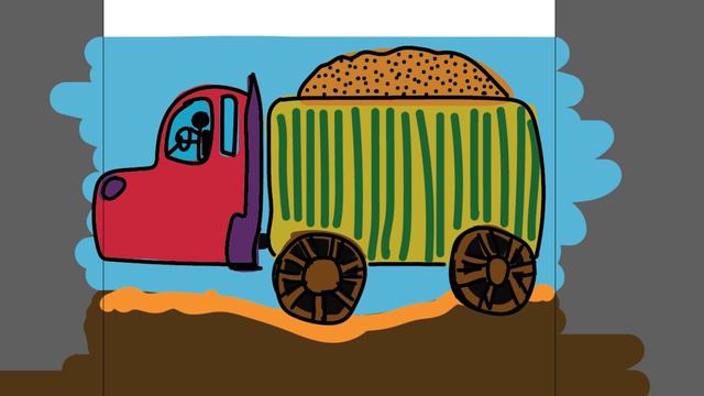 Рисование грузовика детям часть 95 смотреть онлайн