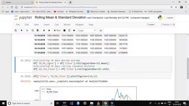 How to Calculate Simple Moving Average & Standard Deviation in python смотреть онлайн
