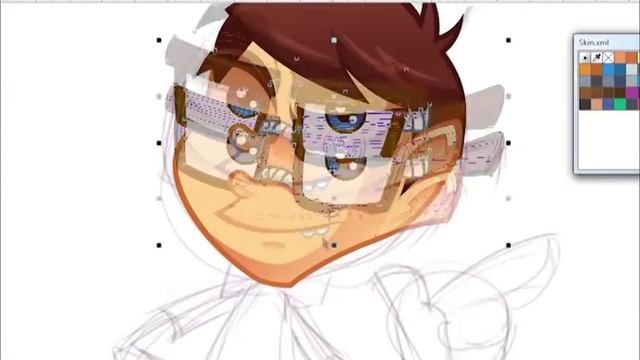 Geek Mascot - Sketch to Vector Timelapse Video смотреть онлайн