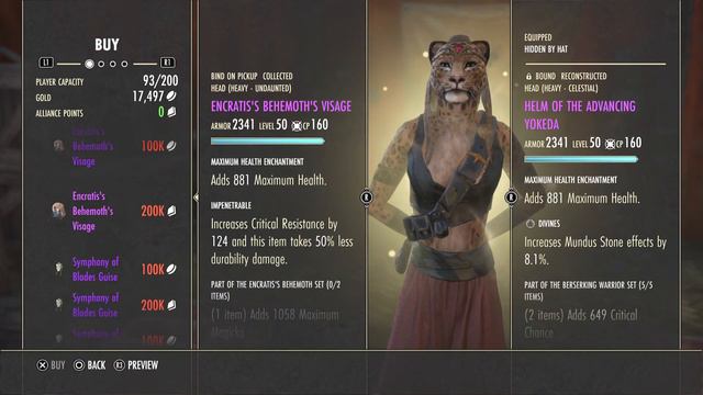 ESO Gold Vendor 08Sep2022 Encratis Behemoth & Symphony of Blades Hats смотреть онлайн
